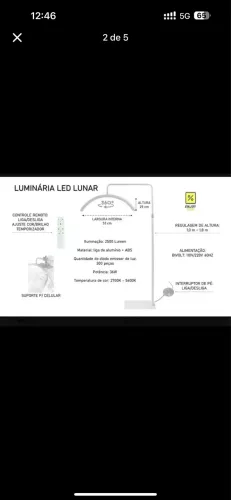 Luminária lunar rosa