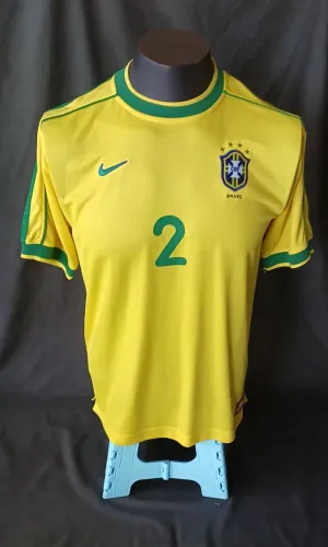 Camisa Seleção Brasileira 1998 #2 Cafu Nike da época