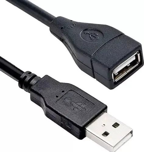 Cabo Extensor USB Macho Fêmea 5M USB 2.0 c/ Filtro 5 Metros Preto
