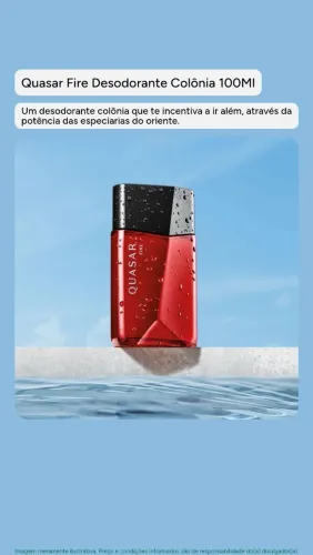 Quasar Fire do Boticário, desodorante colônia masculino de 100ml. ?