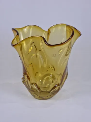 Vaso vintage São Marcos em cristal Murano