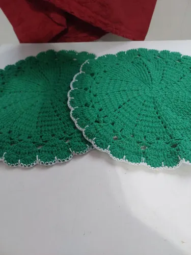 Kit 2 suplats em crochê feito a mão