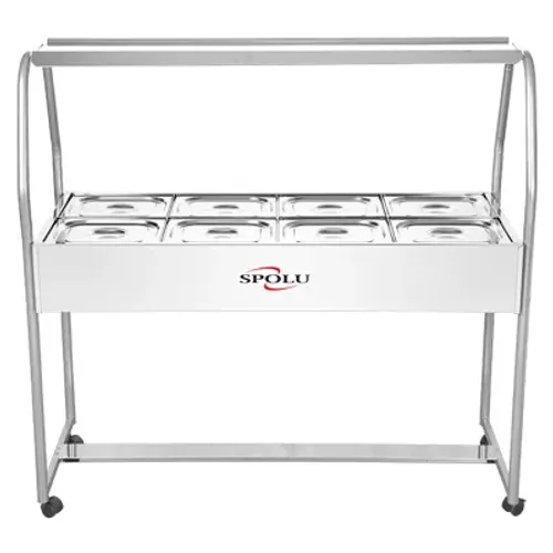 Buffet quente carro térmico 8 Cubas novo - Marcos