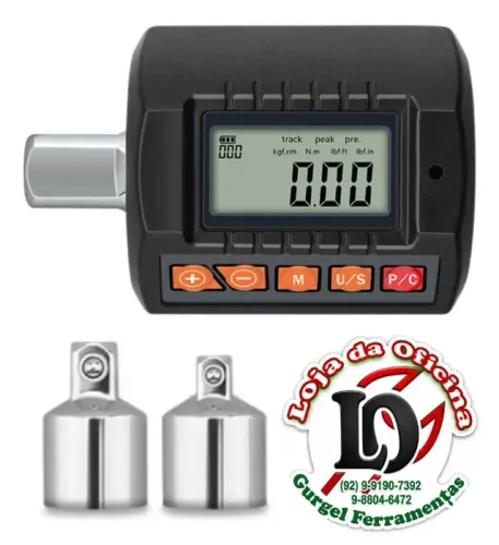 Torquimetro Digital Precisão 6 a 200nm (6 a 20 Kfm) Adaptador Kit - Xisfix-MLANC200
