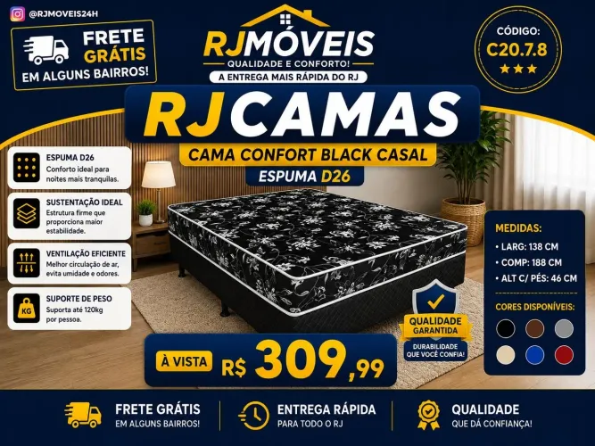 Cama box casal