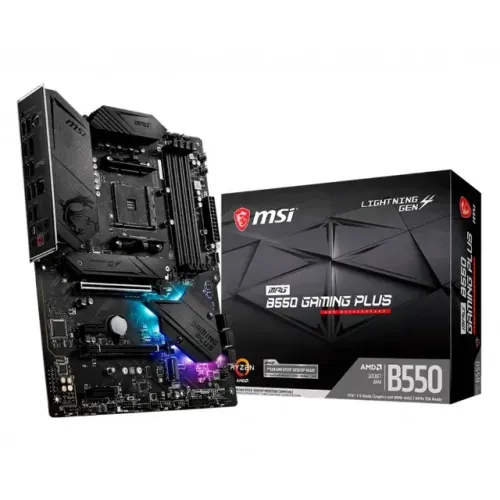Placa-Mãe MSI MPG B550 Gaming Plus, AMD AM4, ATX, DDR4, Preto - MPG B550 GAMING PLUS