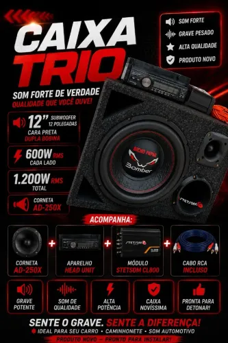  CAIXA TRIO COMPLETA - PRONTA PRA USAR! 