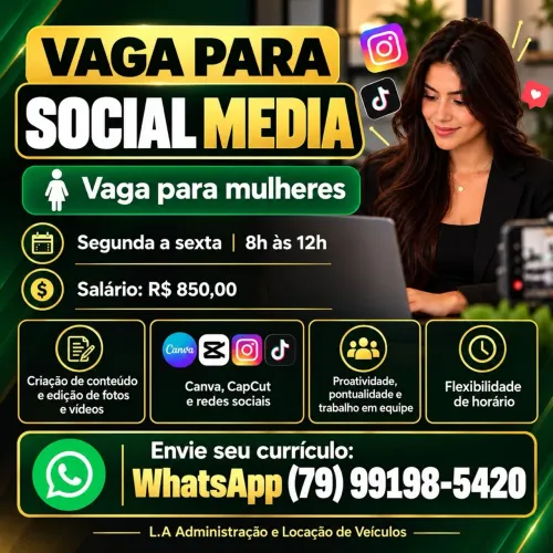 Vaga para social media 