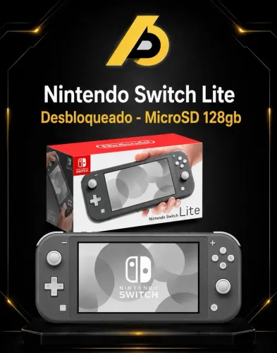 Nintendo Switch Lite Cinza - Desbloqueado