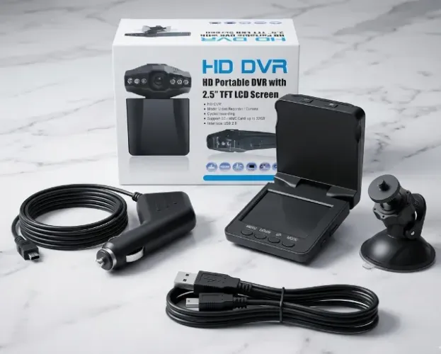 Camera Veicular Hd Dvr Portátil 2,5 Tft Lcd Visão Noturna