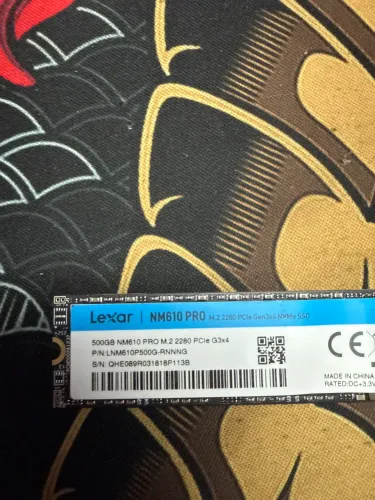 SSD Lexar NM610 Pro 500GB NVMe - NOVO