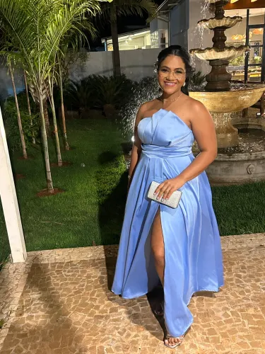 Vestido festa azul serenety