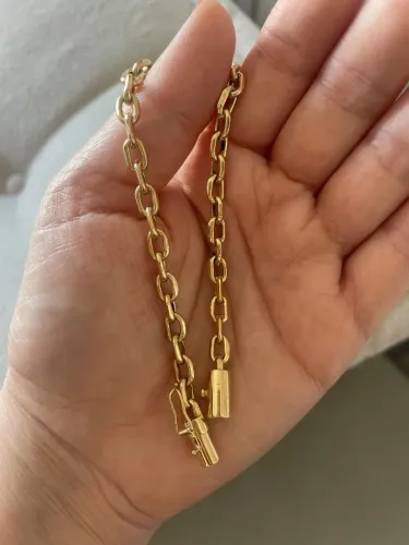 Pulseira de ouro 18k 6,6 gramas 5 mm 21 cm