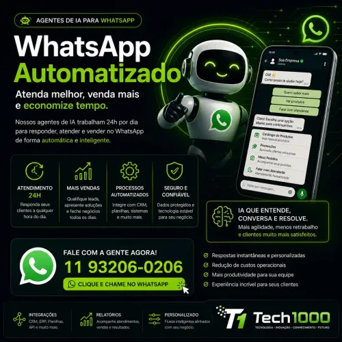 Automatizados o seu WhatsApp com IA!