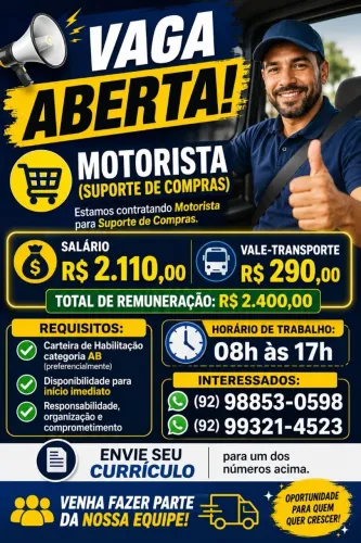 Motorista Suporte em Compras