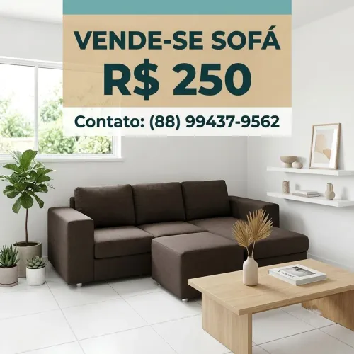 VENDE-SE SOFÁ + PUFF