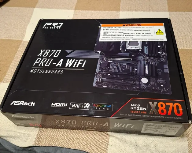 Placa mãe ASRock X870 PRO-A WiFi, ATX