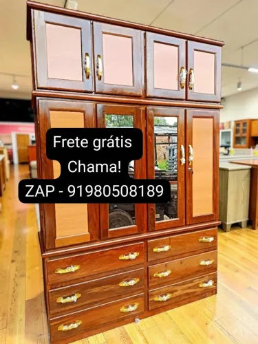 Guarda roupa de casal 4 portas madeira Ypê NOVO!