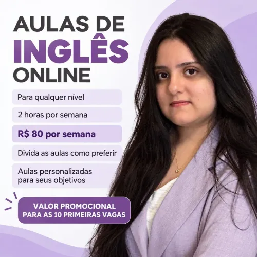 Aulas particulares de inglês online - qualquer nível
