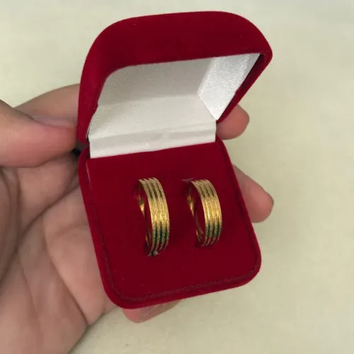 Alianças banhadas a ouro 18k