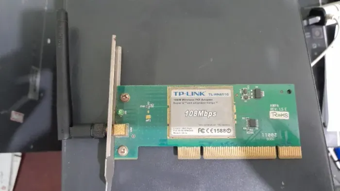 Placa de Rede Wireless PCI TP-Link TL-WN651G 108Mbps
