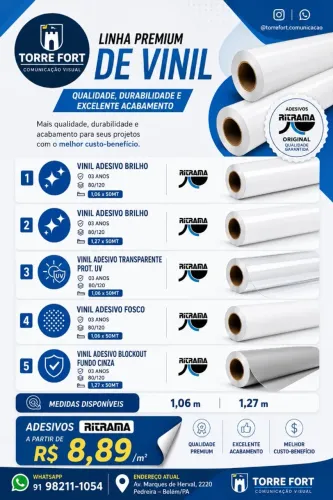 Adesivo Vinil Branco Brilho Ritrama 1,06x50m 3 Anos Original