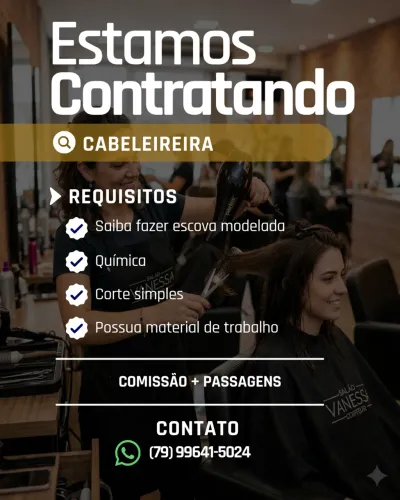 Contrata-se Cabeleireira