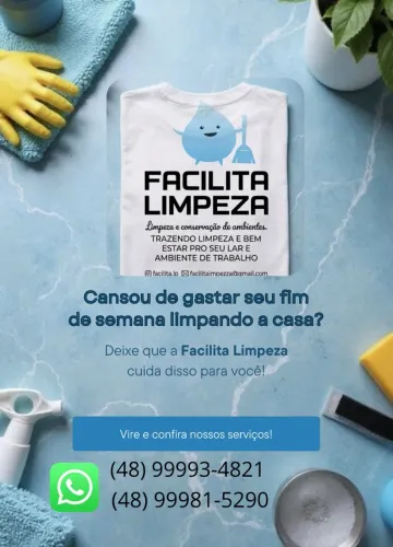 Diarista/faxina residencial e comercial-florianopolis e região!!!