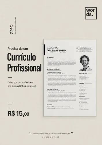 Tenha um currículo profissional e autêntico.