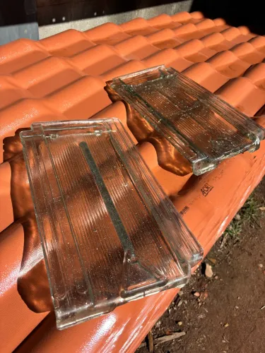 Telhas de vidro francesa (RARIDADE)
