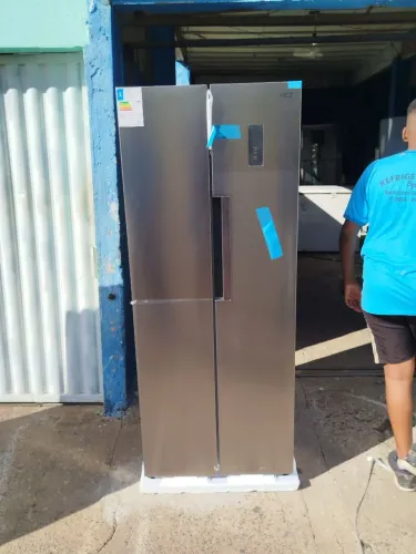 GELADEIRA SIDE BY SIDE 110v INOX