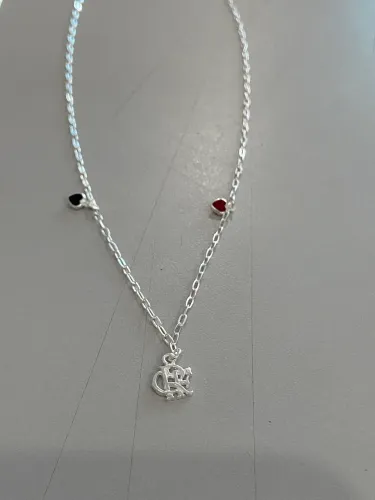 Choker Flamengo 45cm prata 925