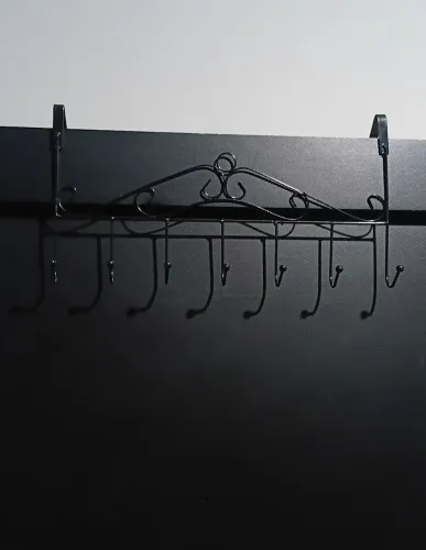 Par de cabide de porta preto