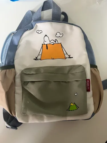 Mini Mochila Zíper Bebê Infantil Snoopy | Escolar Jardim de Infância Passeio Maternidade