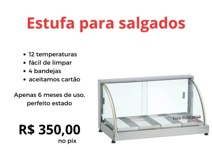 Estufa para salgados
