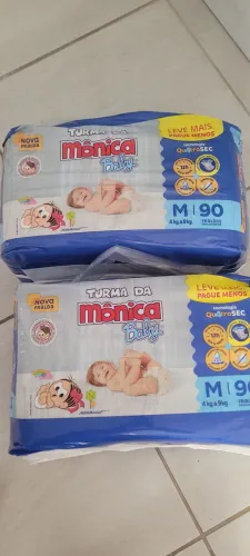 Fralda M Turma da Mônica com 90 unidades