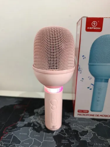 Microfone karaokê via bluetooth com led RGB / PROMOÇÃO IMPERDÍVEL 