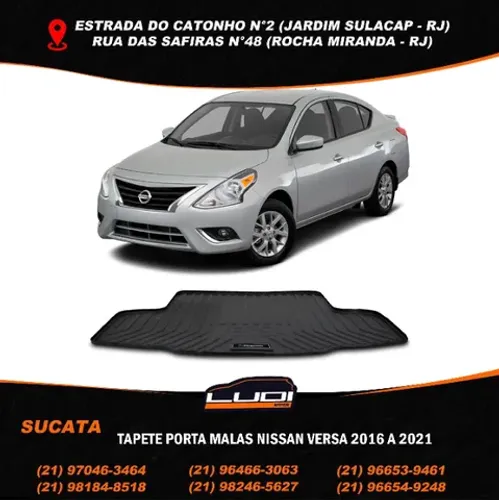 tapete porta malas nissan versa 2016 a 2021