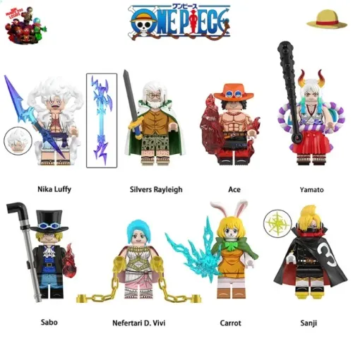 Legos do One piece 2024 Zoro Luffy do chapéu de palha de blocos