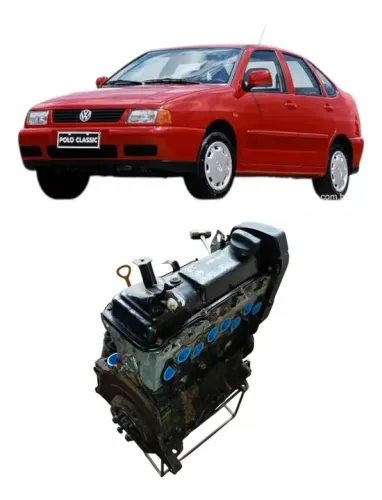 Motor Parcial Polo Classic 1.8 Ap Gasolina 1997 A 2002