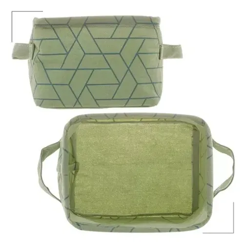Cesto Dobrável Organizador Multiuso Decoração Retangular 20cm   
