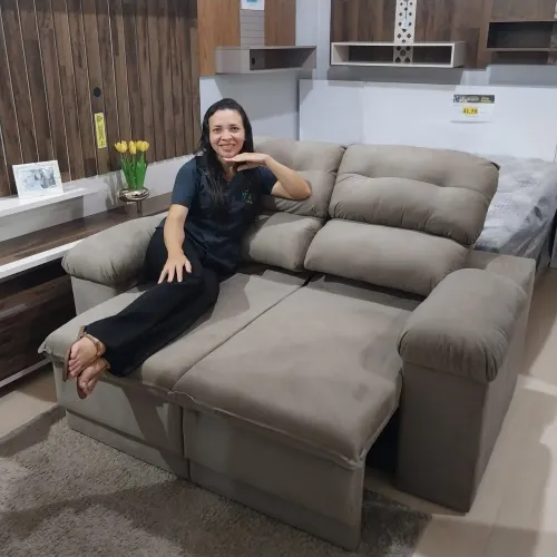 LINDO SOFA 2 LUGARES - SOFA RECLINAVEL E RETRATIL 