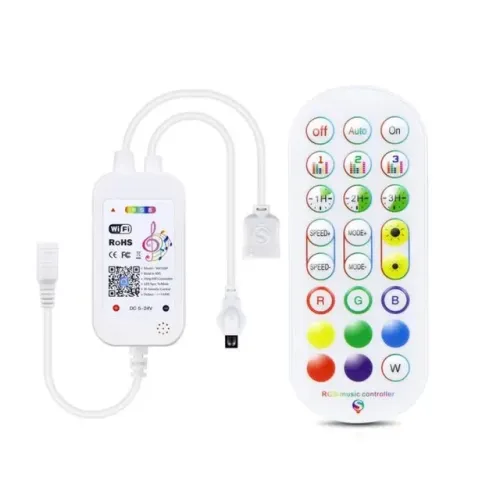 Controladora de Fita de Led RGB wifi Tuya, Alexa, Google Assistente