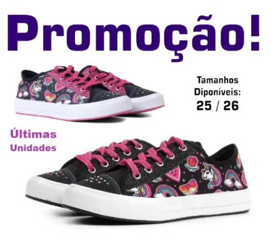 2 pares de Tênis infantil [TAM 25 e 26]