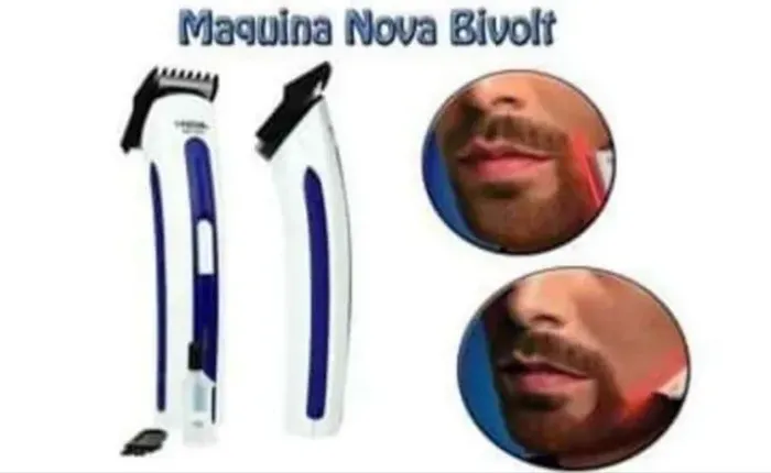 Máquininha Recarregável de Corte e Barbeador Nova 3915 Portátil para todas as ocasiões