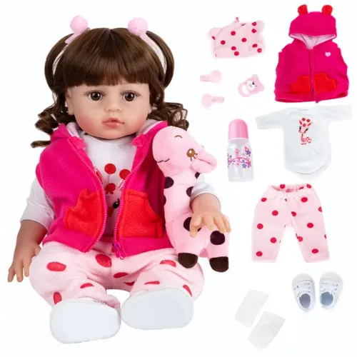 Bebe reborn girafinha silicone receba hoje!!!