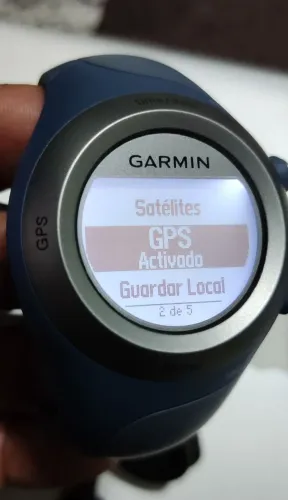 Relógio Garmin Forerunner 405cx azul e cinza