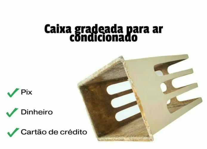 Caixa tamanho padrão, gradeada, de fibra