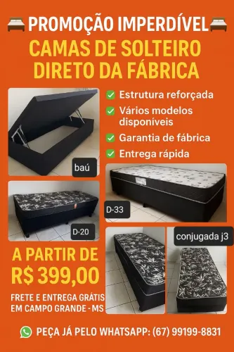 Sábado promoção cama solteiro novo entrego