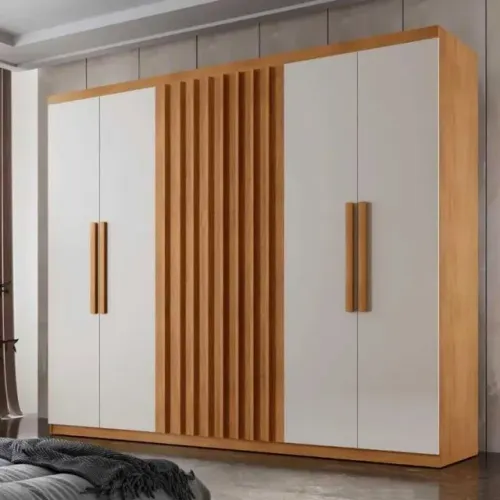 Guarda Roupa Casal 100% MDF 6 Portas 2 Gavetas Ripado DIVIDIMOS EM ATÉ 10X SEM JUROS